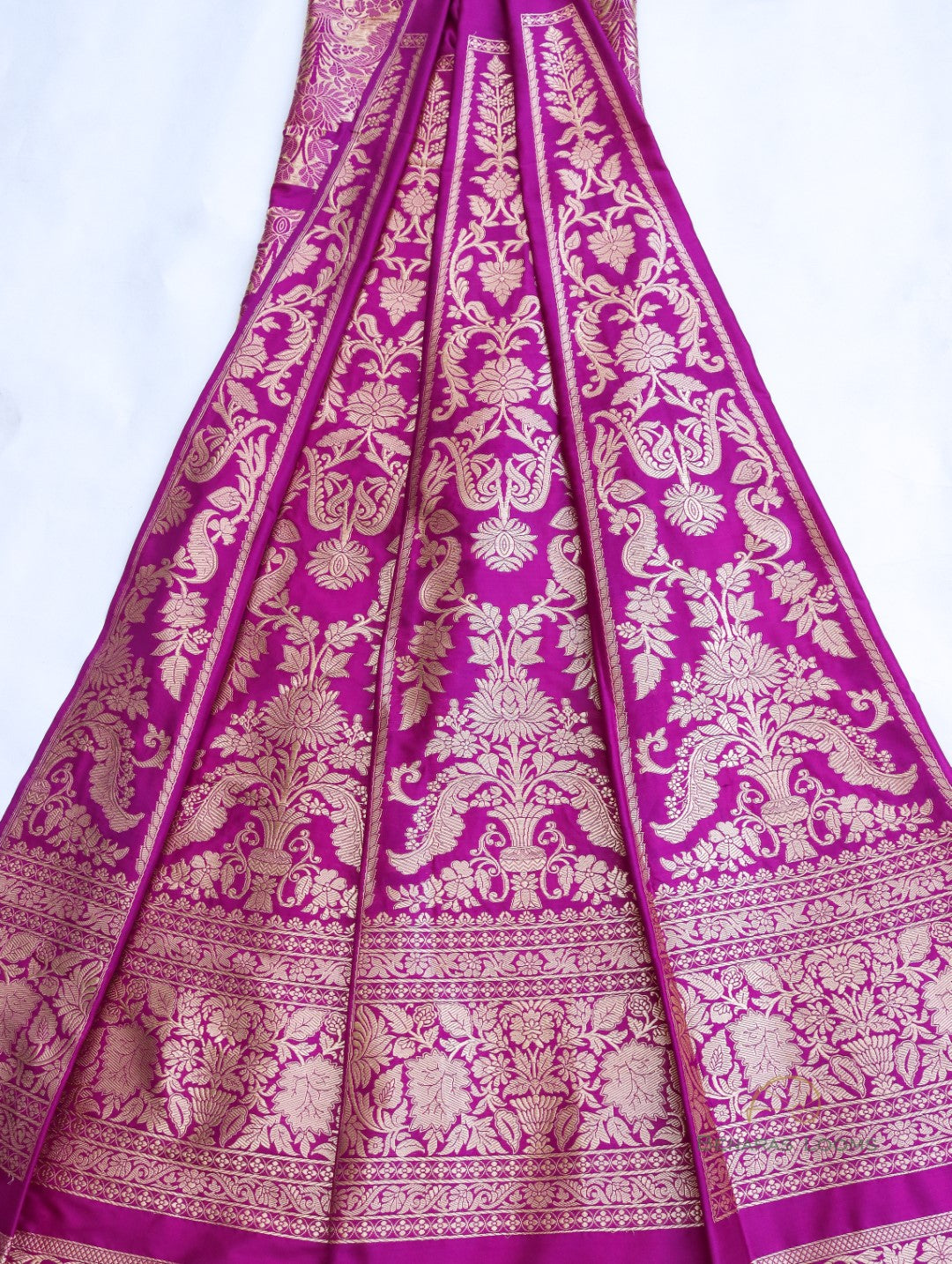 Vibha Purple Handwoven Pure Kataan Silk Banarasi Lehenga