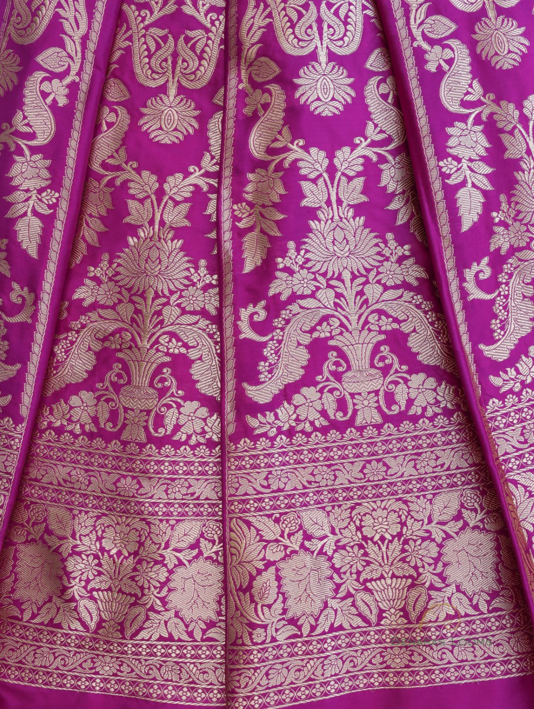 Vibha Purple Handwoven Pure Kataan Silk Banarasi Lehenga