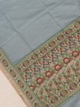 Load image into Gallery viewer, Grey Cotton Silk Three Piece Unstitched Suit Fabric
