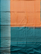 Load image into Gallery viewer, Rust Handwoven Pure Mashru Silk Banarasi Saree
