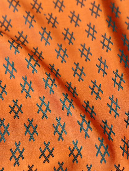 Rust Handwoven Pure Satin Silk Banarasi Saree