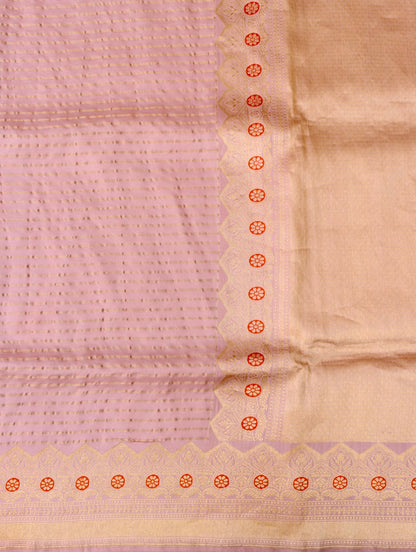 Pink Handwoven Pure Kataan Silk Banarasi Saree