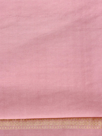Pink Handwoven Pure Kataan Silk Banarasi Saree