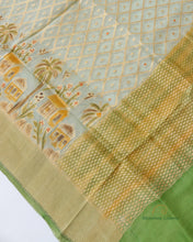 Load image into Gallery viewer, Pastel Green Pure Silk Handwoven Banarasi Cutwork Dupatta
