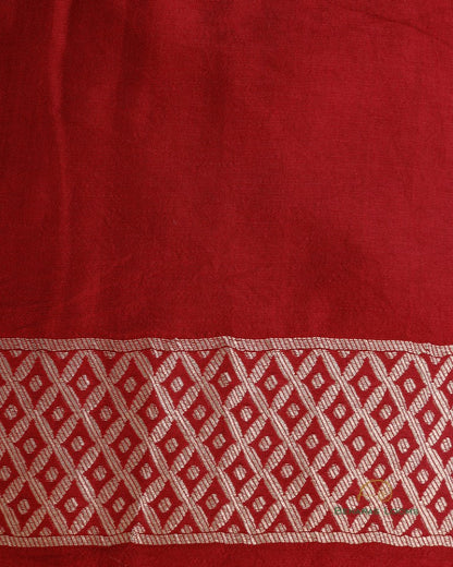 Maroon Handwoven Chanderi Silk Unstiched Suit Set