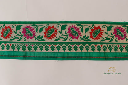 Green Banarasi Border 4 Inch