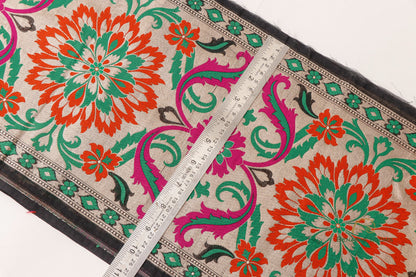 Black Banarasi Border 10 Inch