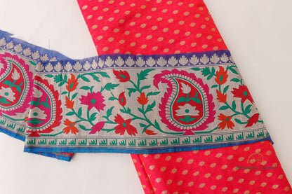 Blue Banarasi Border 7 Inch