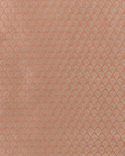 Load image into Gallery viewer, Peach Handwoven Pure Kataan Silk Brocade Fabric
