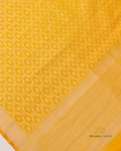 Load image into Gallery viewer, Yellow Handwoven Kataan Silk Benarasi Dupatta
