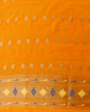 Load image into Gallery viewer, Haldi Yellow Paithani Unstitched Suit Set
