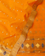 Load image into Gallery viewer, Haldi Yellow Paithani Unstitched Suit Set
