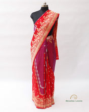 Load image into Gallery viewer, Rangkaat Handwoven Pure Kataan Silk Kadhua Benarasi Saree
