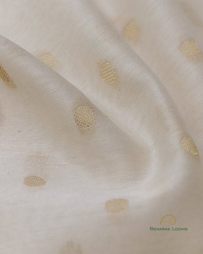 Handwoven Pure Chanderi Silk Dyeable Cutwork Banarasi Dupatta