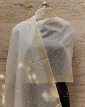 Load image into Gallery viewer, Handwoven Pure Chanderi Silk Dyeable Cutwork Banarasi Dupatta
