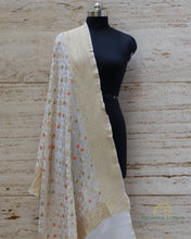 Load image into Gallery viewer, Three Piece Unstitched Handwoven Pure Georgette Silk Banarasi Suit
