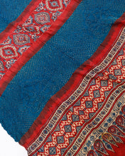 Load image into Gallery viewer, Blue Handwoven Pure Silk Bandhani Dupatta
