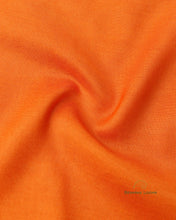 Load image into Gallery viewer, Orange Handwoven Chanderi Silk Unstitched Suit Set

