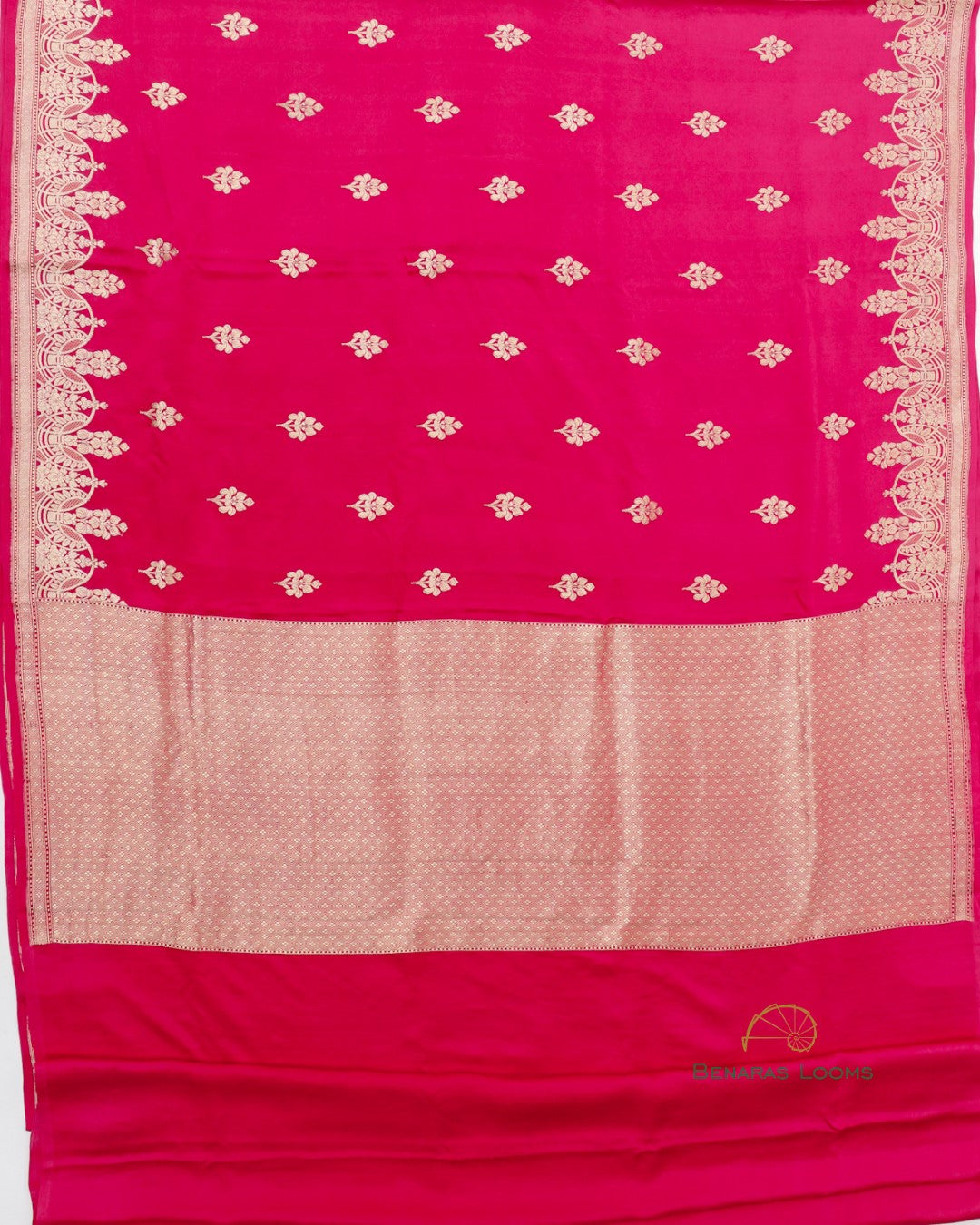 Red Handwoven Pure Satin Silk Banarasi Saree