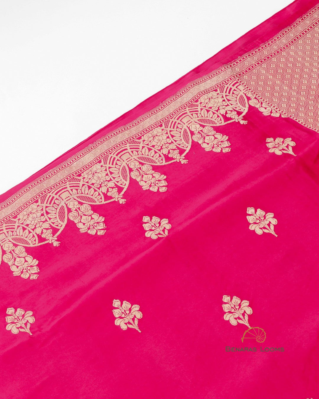 Red Handwoven Pure Satin Silk Banarasi Saree