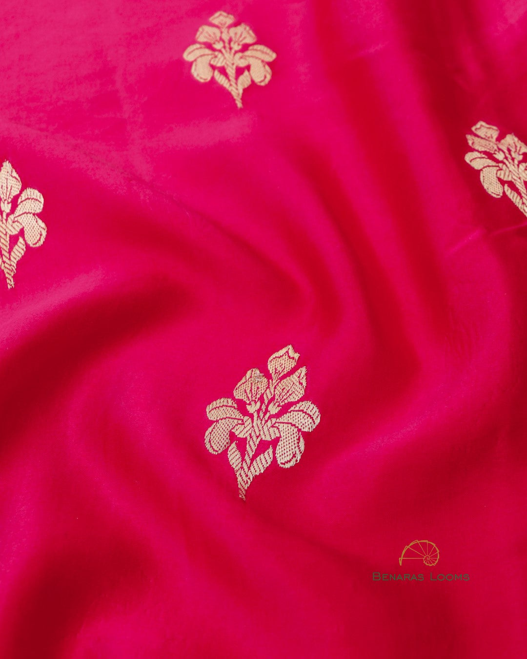 Red Handwoven Pure Satin Silk Banarasi Saree