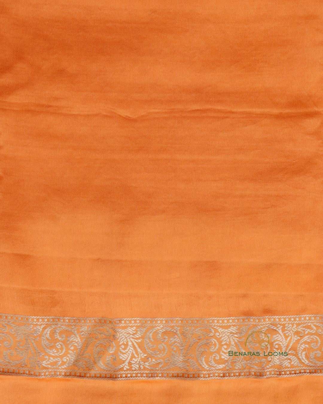 Orange Handwoven Pure Silk Shikargah Banarasi Saree