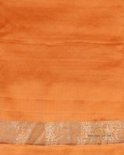 Load image into Gallery viewer, Orange Handwoven Pure Silk Shikargah Banarasi Saree
