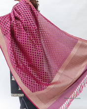 Load image into Gallery viewer, Purple Handwoven Pure Silk Banarasi Dupatta
