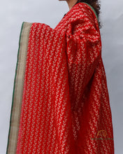 Load image into Gallery viewer, Red Handwoven Pure Kataan Silk Banarasi Dupatta
