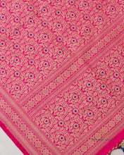 Load image into Gallery viewer, Pink Brocade Handwoven Pure Kataan Silk Benarasi Saree
