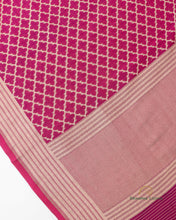 Load image into Gallery viewer, Purple Handwoven Pure Silk Banarasi Dupatta
