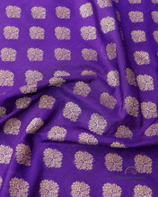 Load image into Gallery viewer, Purple Pure Kataan Kora Silk Handwoven Benarasi Dupatta
