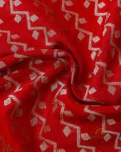Load image into Gallery viewer, Red Handwoven Pure Kataan Silk Banarasi Dupatta
