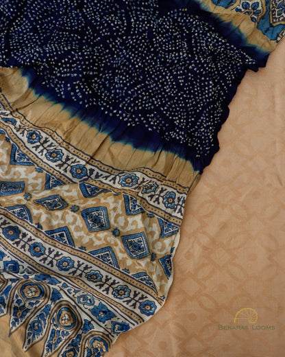 Beige Handwoven Munga Fabric