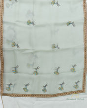 Load image into Gallery viewer, Embroidered Handwoven Pure Organza Banarasi Saree With Hand-Painted Motifs
