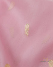 Load image into Gallery viewer, Pink Handwoven Pure Kora Silk Banarasi Saree
