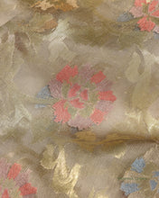 Load image into Gallery viewer, Dull Gold Organza Net Banarasi Handwoven Dupatta
