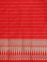 Load image into Gallery viewer, PRE-ORDER - Red Handwoven Pure Kataan Silk Kadhua Jangla Banarasi Saree
