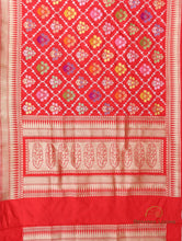 Load image into Gallery viewer, PRE-ORDER - Red Handwoven Pure Kataan Silk Kadhua Jangla Banarasi Saree
