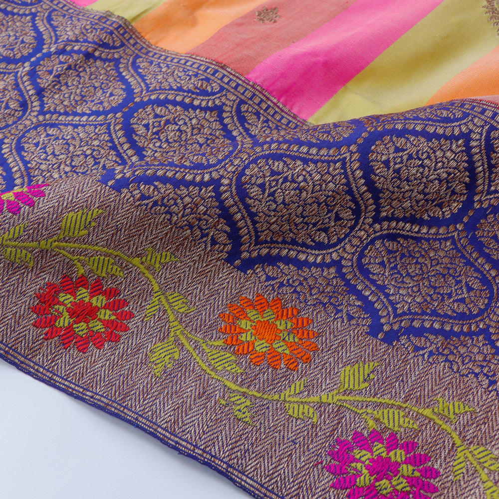 Handwoven Pure Kataan Silk Kadhua Buti Banarasi Rangkat Saree