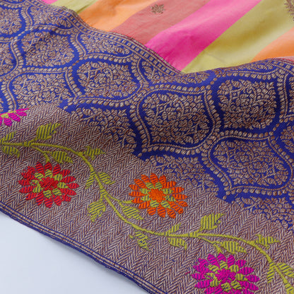 Handwoven Pure Kataan Silk Kadhua Buti Banarasi Rangkat Saree