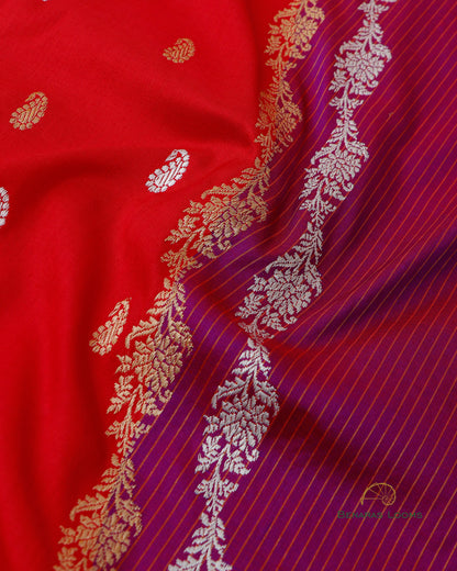 Rangkaat Handwoven Pure Kataan Silk Kadhua Benarasi Saree