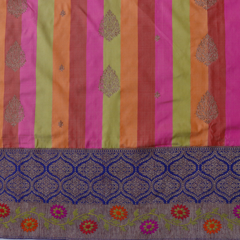 Handwoven Pure Kataan Silk Kadhua Buti Banarasi Rangkat Saree