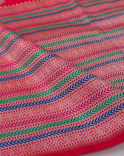 Handwoven Pure Kataan Silk Kadhua Buti Banarasi Saree