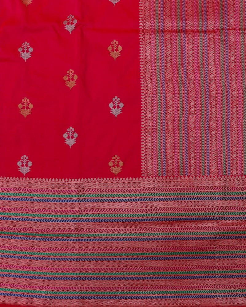 Handwoven Pure Kataan Silk Kadhua Buti Banarasi Saree