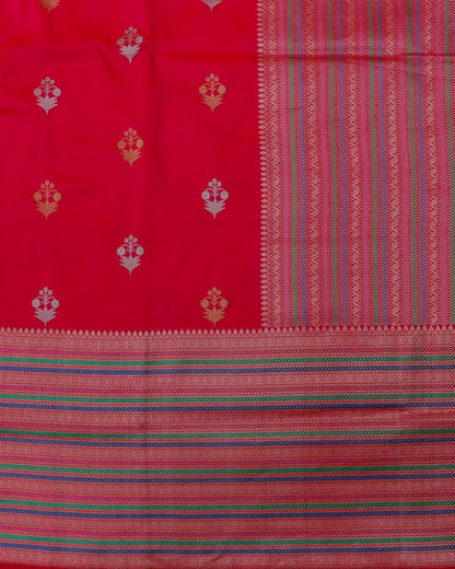 Handwoven Pure Kataan Silk Kadhua Buti Banarasi Saree