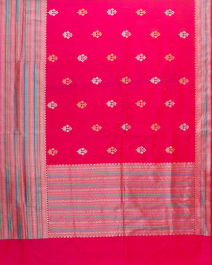 Handwoven Pure Kataan Silk Kadhua Buti Banarasi Saree
