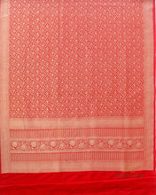 Load image into Gallery viewer, Red Handwoven Pure Silk Brocade Banarasi Saree.
