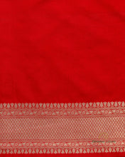 Load image into Gallery viewer, Red Handwoven Pure Silk Brocade Banarasi Saree.
