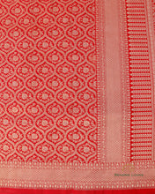 Load image into Gallery viewer, Red Handwoven Pure Silk Brocade Banarasi Saree.
